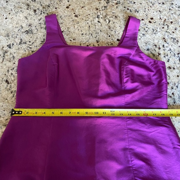 Vintage Jillian Jones Purple Silk Beaded Cocktail Dress Sleeveless Zip Back - Picture 8 of 13